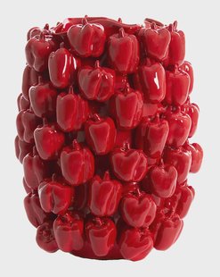 Light & Living Vaas 'Bellpepper' Keramiek, 47cm, kleur Rood