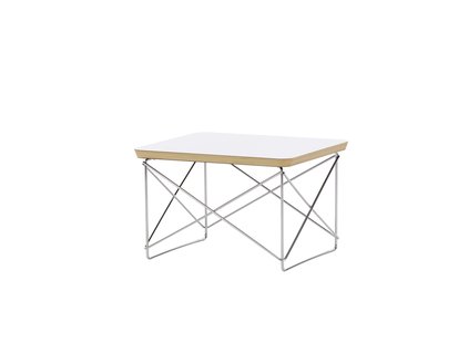 Vitra Bijzettafel LTR - wit - verchroomd