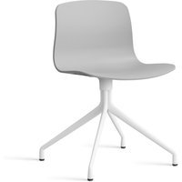 HAY About a Chair AAC 10 - concrete grey 2.0 - wit - viltglijders