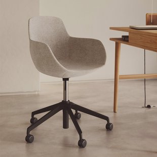 Kave Home Bureaustoel 'Tissiana' Chenille, kleur Beige