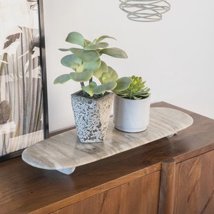 By-Boo Serveerplank 'Blanch' Marmer, 70 x 23cm