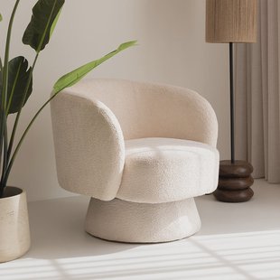 By-Boo Draaifauteuil 'Balou' Bouclé, kleur Beige