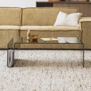 By-Boo Salontafel 'Shadow' Glas, 120 x 60cm, kleur Bruin