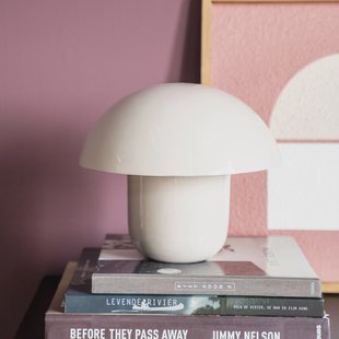 By-Boo Tafellamp 'Toad' 27cm hoog, kleur Beige