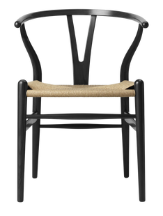 Carl Hansen & Søn CH24 Y Wishbone-stoel eiken - Vlecht natuur - gelakt zwart