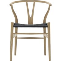 Carl Hansen & Søn CH24 Y Wishbone-stoel eiken - Vlecht zwart - eiken gezeept