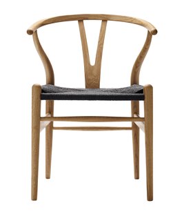 Carl Hansen & Søn CH24 Y Wishbone-stoel eiken - Vlecht zwart - eiken geolied