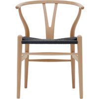 Carl Hansen & Søn CH24 Y Wishbone stoel beuken - Vlecht zwart - beuken geolied