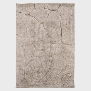 By-Boo Vloerkleed 'Kala' Wol, 160 x 230cm, kleur Taupe