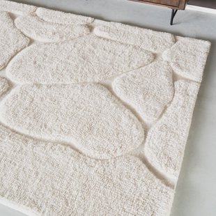 By-Boo Vloerkleed 'Kala' Wol, 200 x 300cm, kleur Off White