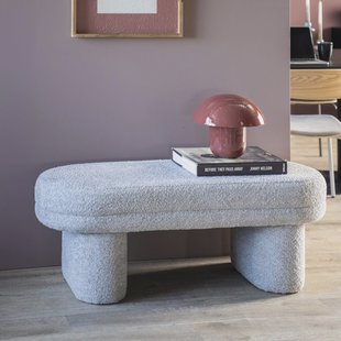 By-Boo Halbank 'Rama' Bouclé, 120cm, kleur Beige