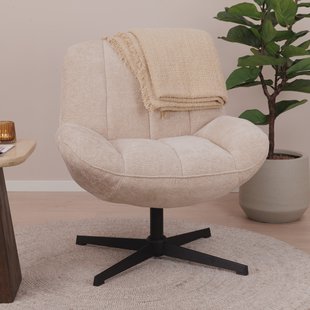 By-Boo Draaifauteuil 'Derby' Chenille, kleur Beige