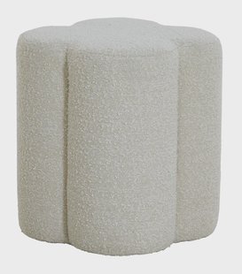 Light & Living Poef 'Nalani' Bouclé, kleur Crème