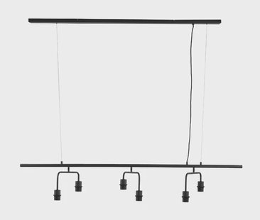 Light & Living Hanglamp 'Edisa' 6-Lamps, kleur Mat Zwart