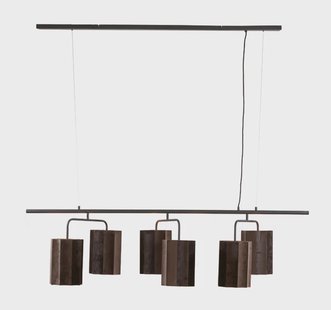 Light & Living Hanglamp 'Edisa' 6-Lamps, kleur Donkerbruin