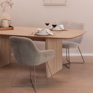 Sohome Eettafel 'Olaf' Eiken, 220 x 105cm, kleur Whitewash