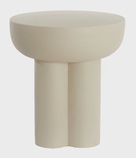 Light & Living Bijzettafel 'Mikola' 46cm, kleur Mat Crème