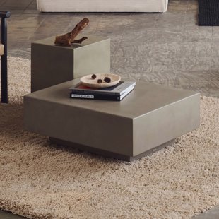 Kave Home Salontafel 'Rustella' Cement, 80 x 60cm
