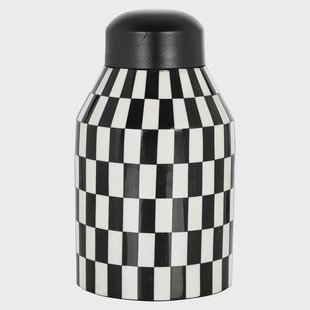 Richmond Pot 'Malou' 22cm hoog, kleur Wit/Zwart