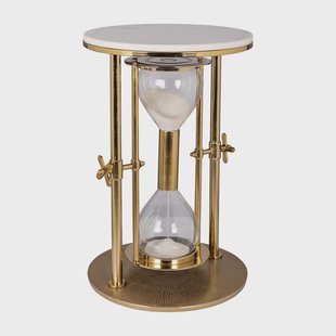 Richmond Bijzettafel 'Tempus' Marmer en glas, 40cm