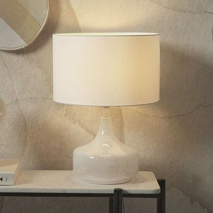 its about RoMi Tafellamp 'Reykjavik' Linnen, 46cm, kleur Wit