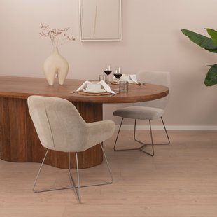 Sohome Ovale Eettafel 'Sadey' Mangohout, 220 x 100cm