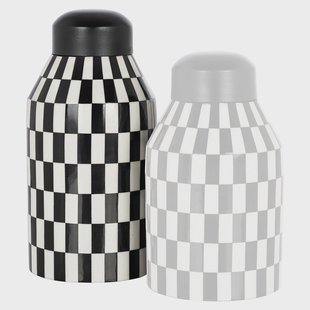 Richmond Pot 'Malou' 26cm, kleur Zwart/Wit