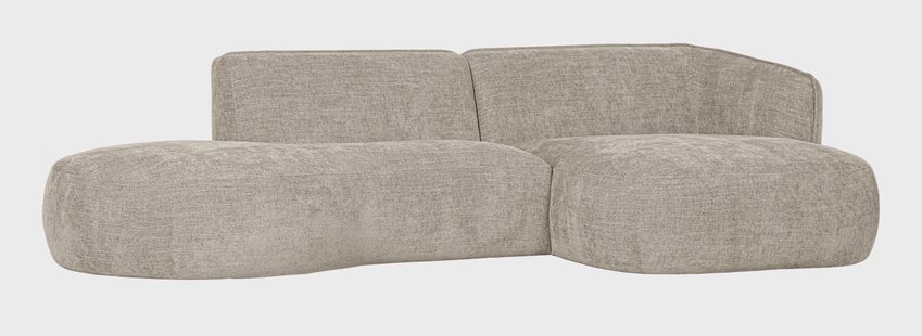 WOOOD Loungebank 'Polly' Rechts, Woven, kleur Zand