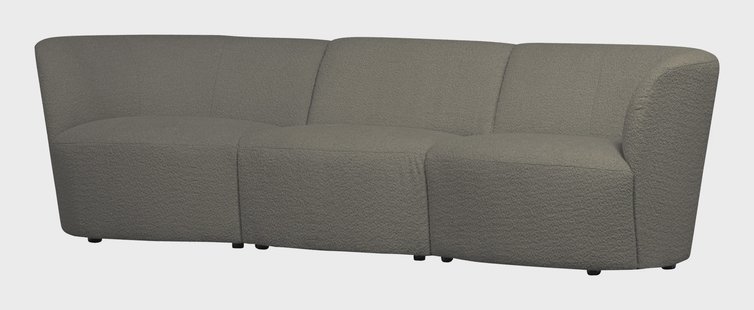 WOOOD 3-zits Bank 'Coco' Bouclé, kleur Warm Groen