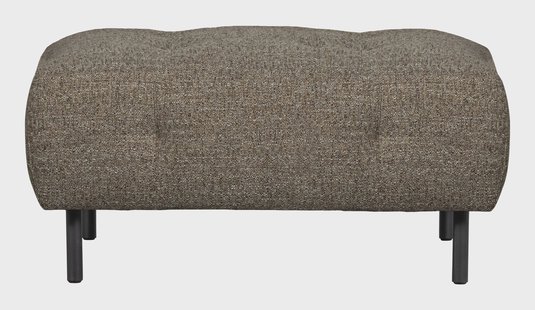 WOOOD Hocker 'Lloyd' Geweven stof, kleur Donkerbruin Melange