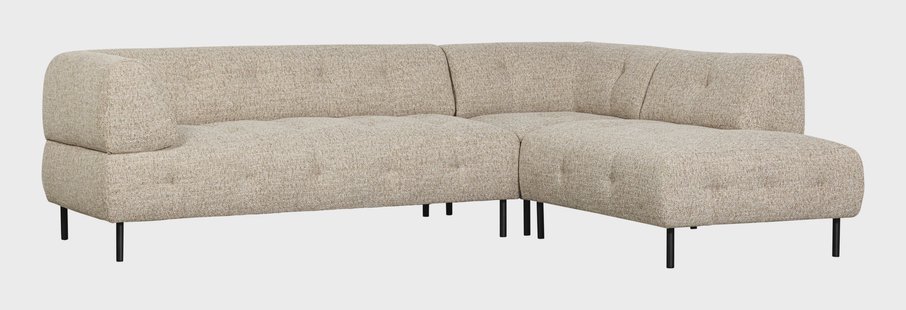 WOOOD Hoekbank 'Lloyd' Rechts, Geweven stof, kleur Naturel Melange