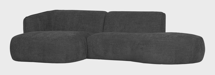 WOOOD Loungebank 'Polly' Links, Woven, kleur Grijs