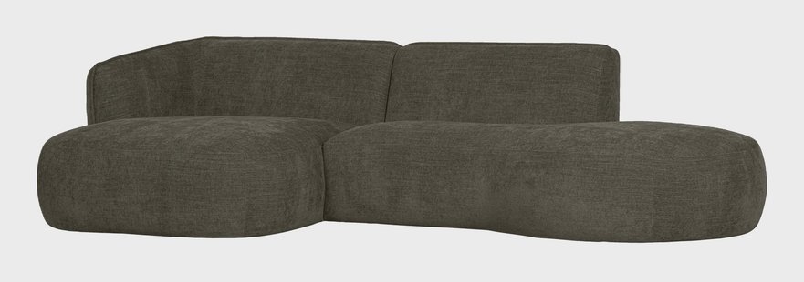 WOOOD Loungebank 'Polly' Links, Woven, kleur Warm Groen