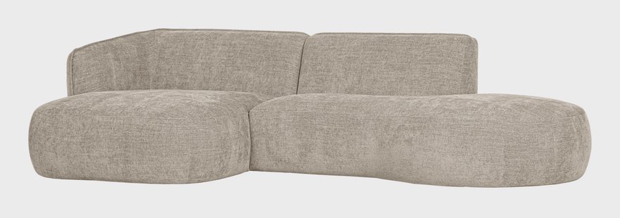 WOOOD Loungebank 'Polly' Links, Woven, kleur Zand