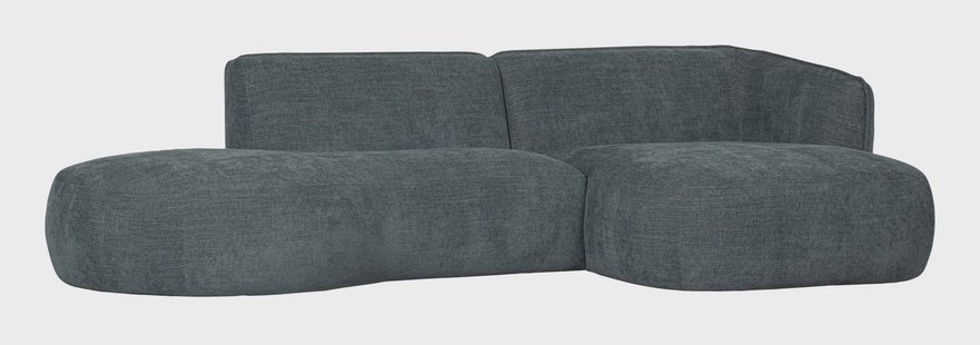 WOOOD Loungebank 'Polly' Rechts, Woven, kleur Blauw/Groen