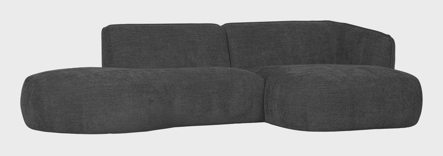 WOOOD Loungebank 'Polly' Rechts, Woven, kleur Grijs