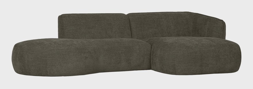 WOOOD Loungebank 'Polly' Rechts, Woven, kleur Warm Groen