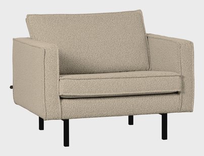 WOOOD Fauteuil 'Rodeo' Bouclé, kleur Beige