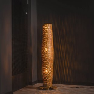 LifestyleFurn Vloerlamp 'Eugena' Teakhout, 145cm