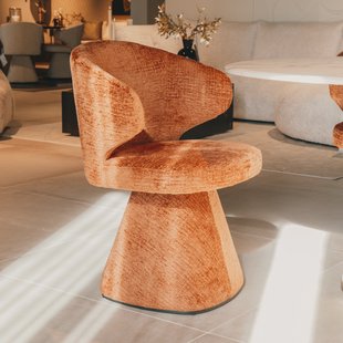 Richmond Eetkamerstoel 'Gatsbi' Chenille, kleur Koper