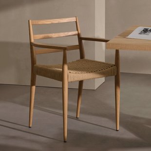 Kave Home Eetkamerstoel 'Analy' Eiken, kleur Naturel