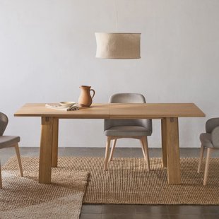 Kave Home Uitschuifbare Eettafel 'Arlen' Eiken, 200-250 x 95cm, kleur Naturel