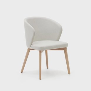 Kave Home Eetkamerstoel 'Darice' Naturel onderstel, kleur Beige