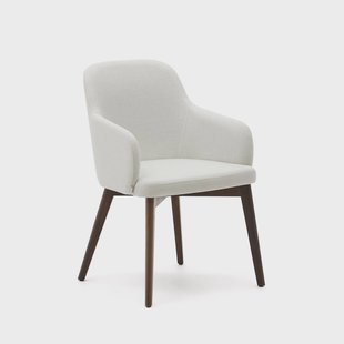 Kave Home Eetkamerstoel 'Nelida' Walnoot, kleur Beige