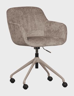 WOOOD Bureaustoel 'Morros' Chenille, kleur Taupe