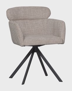 WOOOD Draaibare Eetkamerstoel 'Fenne' Geweven, kleur Naturel