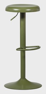 WOOOD Verstelbare Barkruk 'Isaac' kleur Warm Groen (zithoogte 61-81cm)