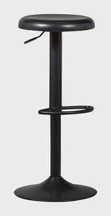 WOOOD Verstelbare Barkruk 'Isaac' kleur Zwart (zithoogte 61-81cm)