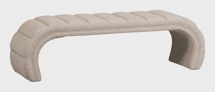 WOOOD Eetkamerbank 'Traffic' Geweven, 160cm, kleur Naturel