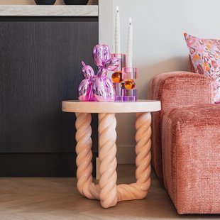 Richmond Ronde Bijzettafel 'Rosly' 45cm, kleur Roze